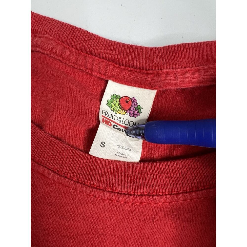 Vintage Dare Shirt Red Resist Drugs Fruit of the Loom Silver Y2K 90s Size Small - Picture 7 of 12